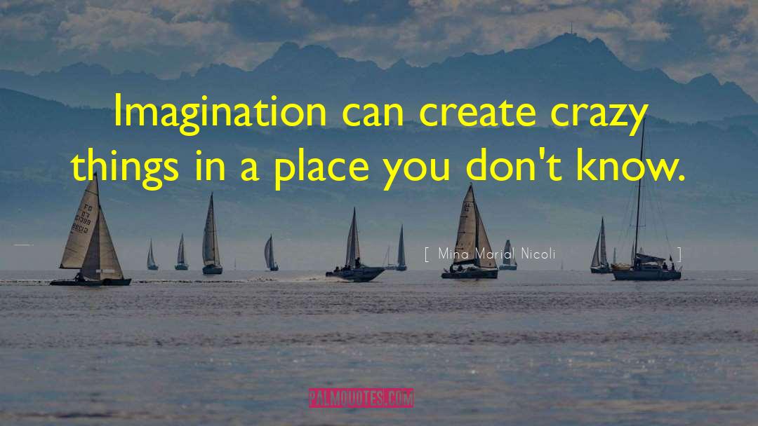 Mina Marial Nicoli Quotes: Imagination can create crazy things