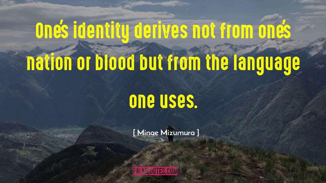 Minae Mizumura Quotes: One's identity derives not from