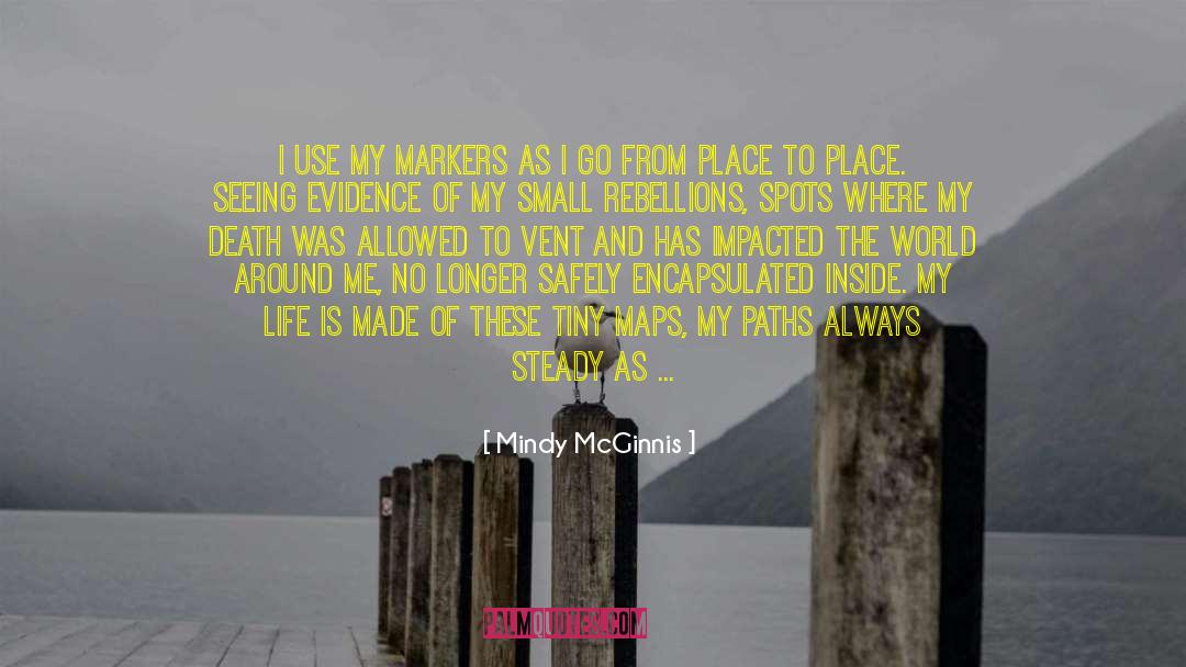 Mindy McGinnis Quotes: I use my markers as