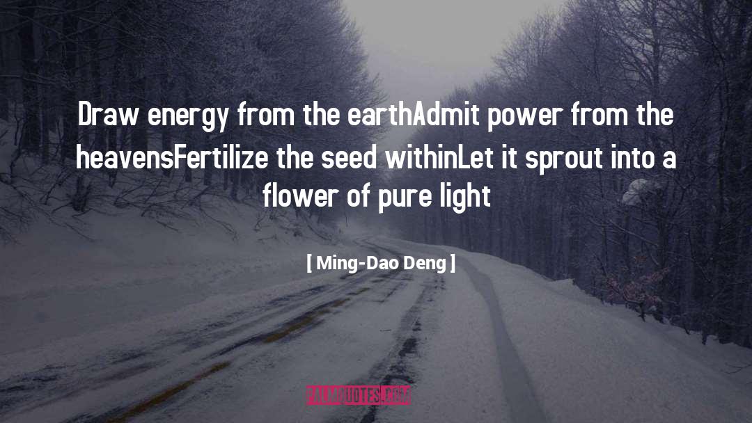 Ming-Dao Deng Quotes: Draw energy from the earth<br