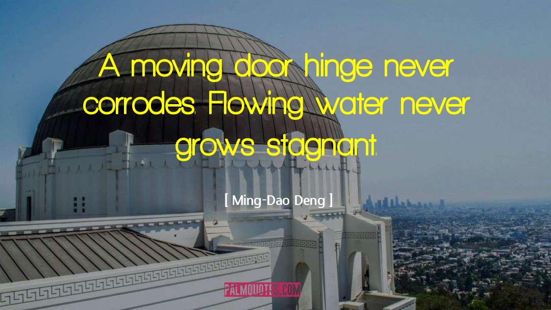 Ming-Dao Deng Quotes: A moving door hinge never