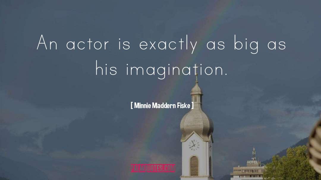 Minnie Maddern Fiske Quotes: An actor is exactly as