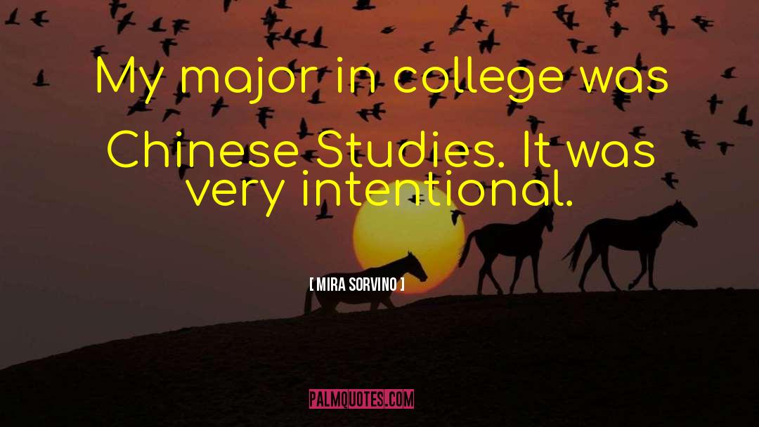 Mira Sorvino Quotes: My major in college was