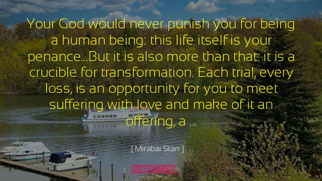 Mirabai Starr Quotes: Your God would never punish