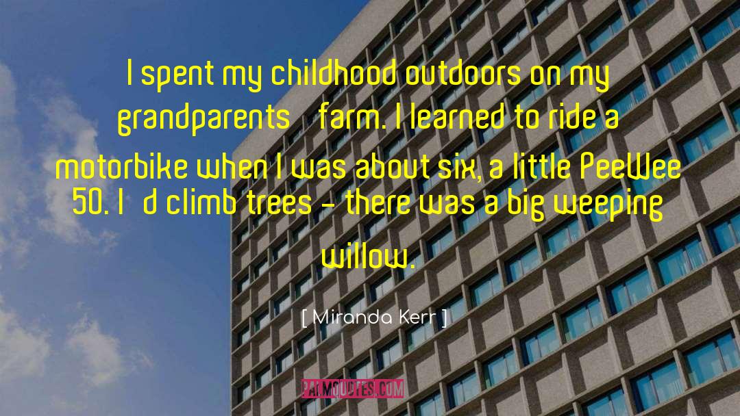 Miranda Kerr Quotes: I spent my childhood outdoors