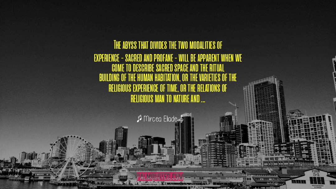 Mircea Eliade Quotes: The abyss that divides the