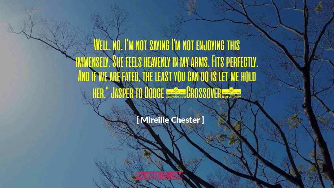 Mireille Chester Quotes: Well, no. I'm not saying