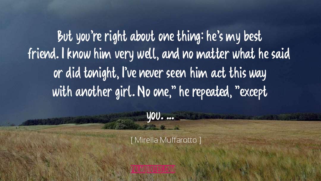 Mirella Muffarotto Quotes: But you're right about one
