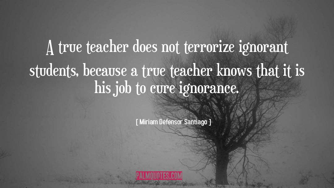 Miriam Defensor Santiago Quotes: A true teacher does not