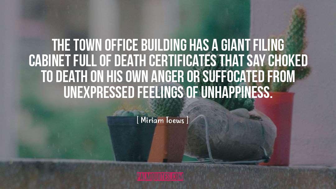 Miriam Toews Quotes: The town office building has