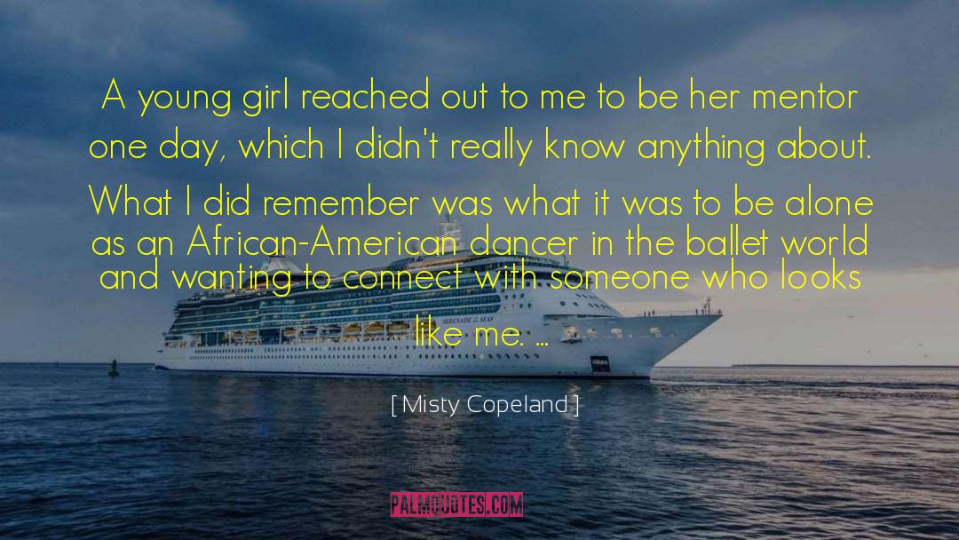Misty Copeland Quotes: A young girl reached out