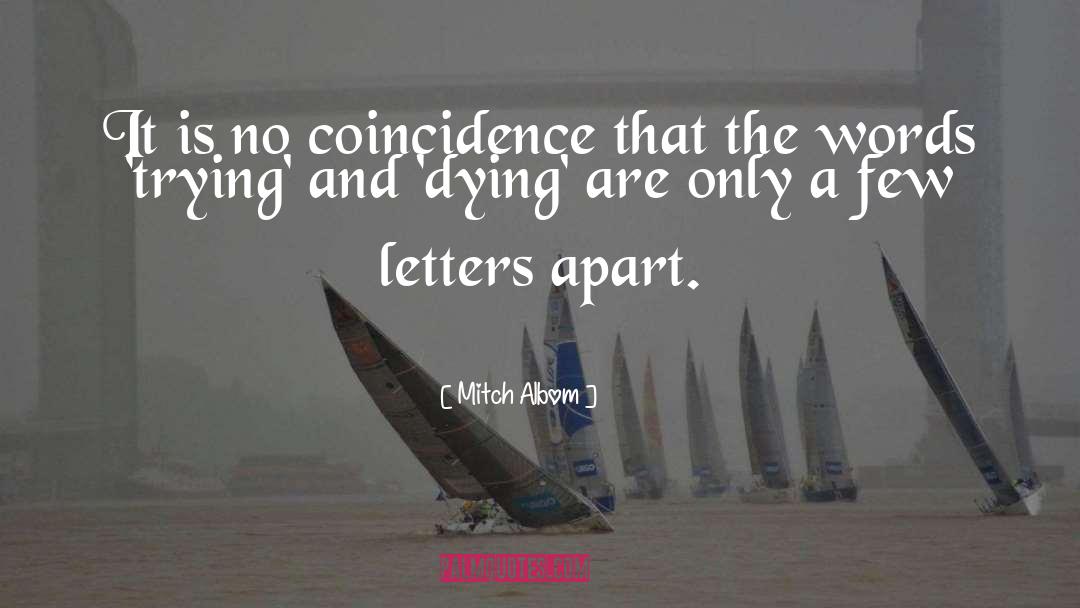 Mitch Albom Quotes: It is no coincidence that