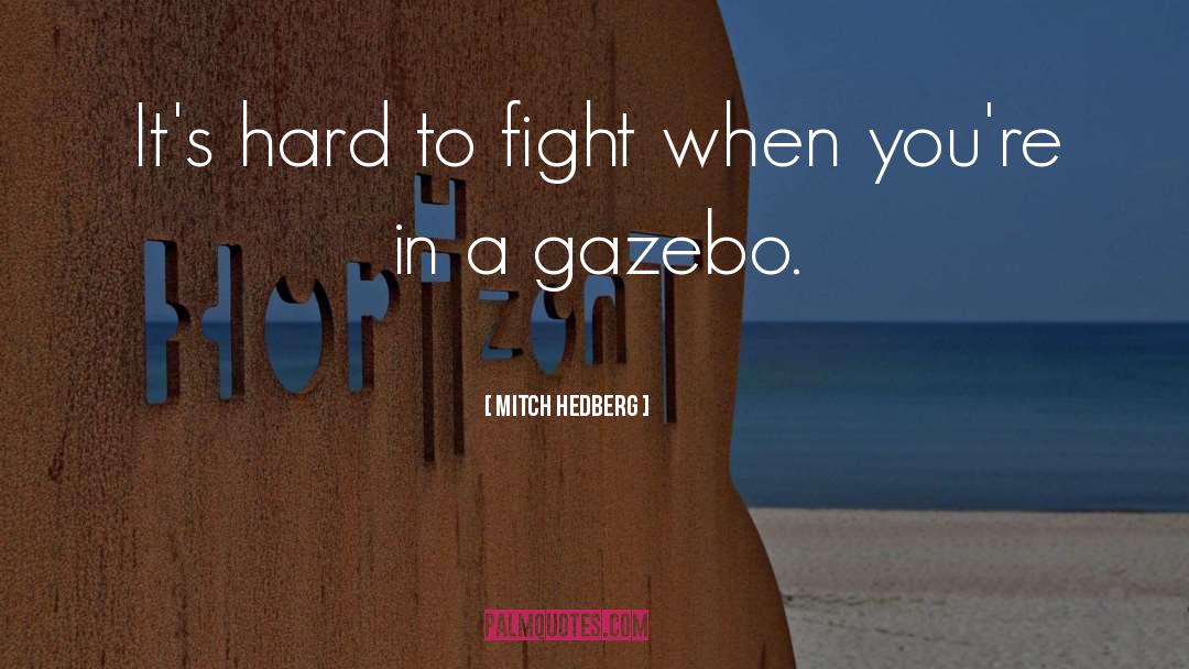 Mitch Hedberg Quotes: It's hard to fight when