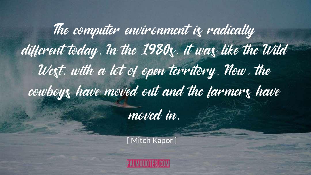 Mitch Kapor Quotes: The computer environment is radically