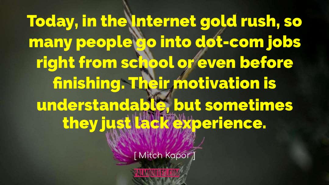 Mitch Kapor Quotes: Today, in the Internet gold