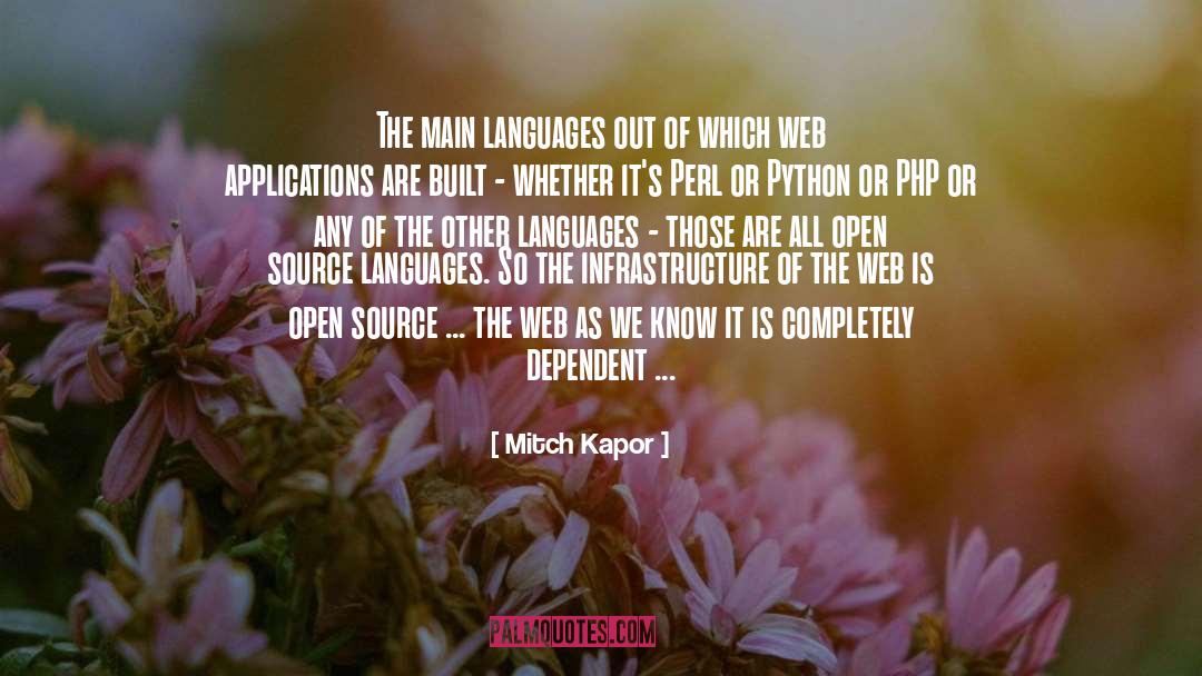 Mitch Kapor Quotes: The main languages out of