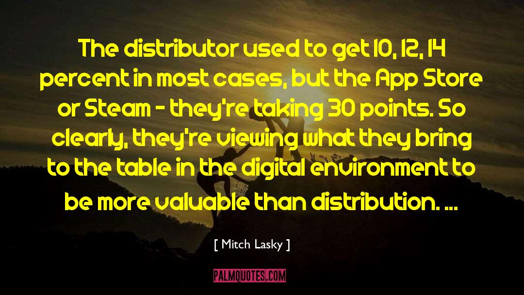 Mitch Lasky Quotes: The distributor used to get