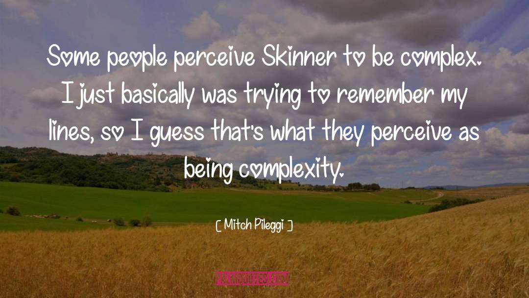 Mitch Pileggi Quotes: Some people perceive Skinner to