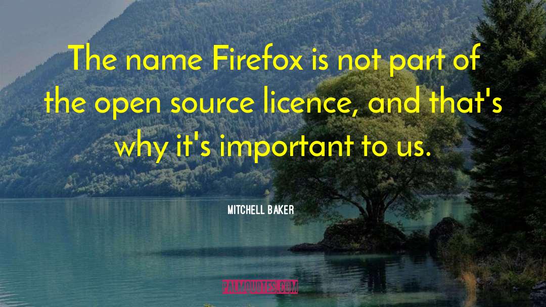 Mitchell Baker Quotes: The name Firefox is not