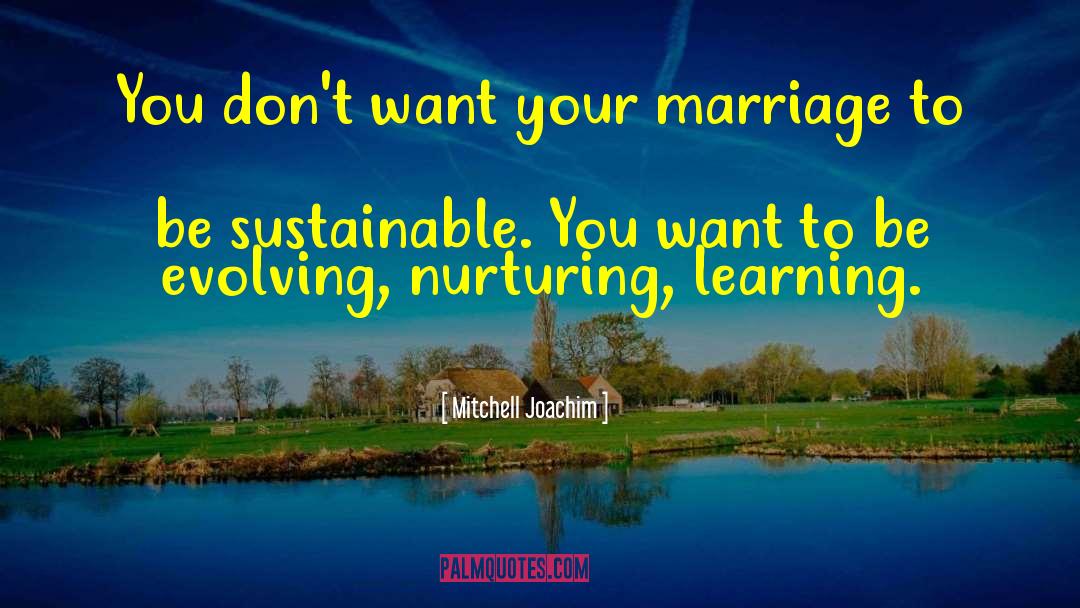 Mitchell Joachim Quotes: You don't want your marriage