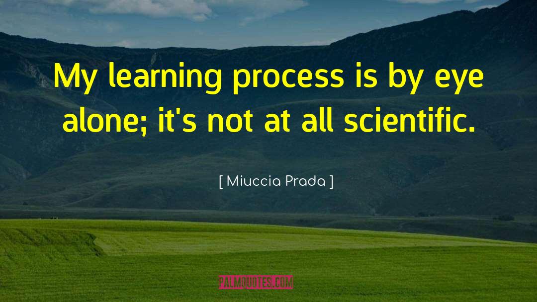 Miuccia Prada Quotes: My learning process is by