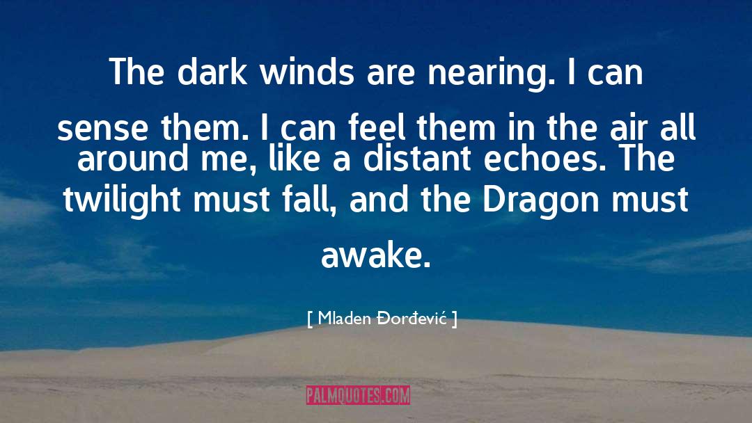 Mladen Đorđević Quotes: The dark winds are nearing.