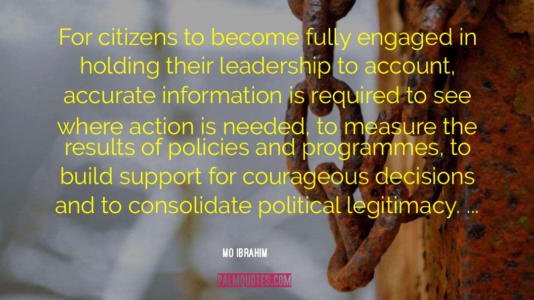 Mo Ibrahim Quotes: For citizens to become fully