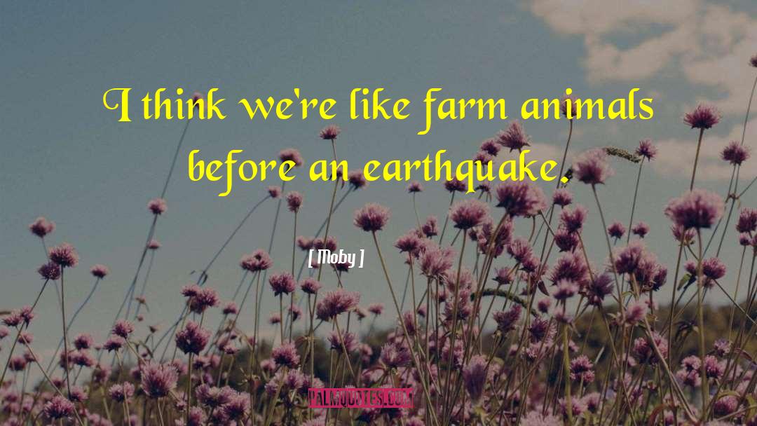 Moby Quotes: I think we're like farm