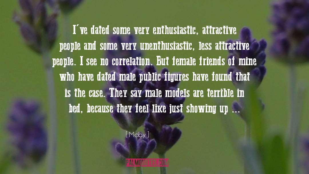 Moby Quotes: I've dated some very enthusiastic,