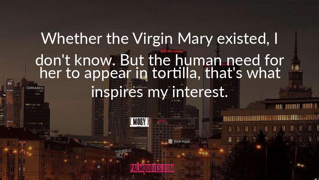 Moby Quotes: Whether the Virgin Mary existed,