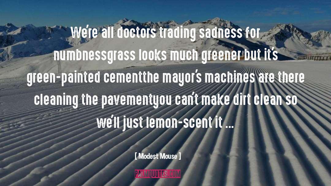 Modest Mouse Quotes: We're all doctors trading sadness