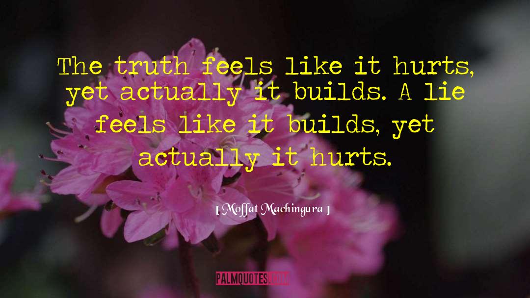 Moffat Machingura Quotes: The truth feels like it
