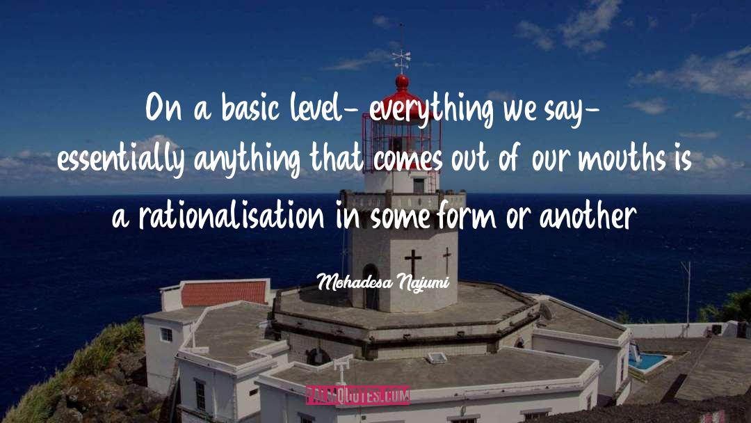 Mohadesa Najumi Quotes: On a basic level- everything