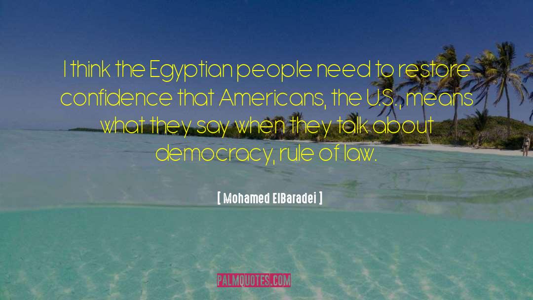 Mohamed ElBaradei Quotes: I think the Egyptian people