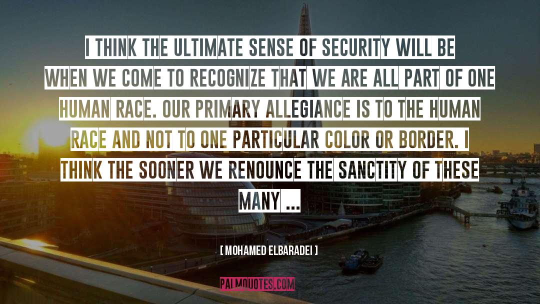Mohamed ElBaradei Quotes: I think the ultimate sense