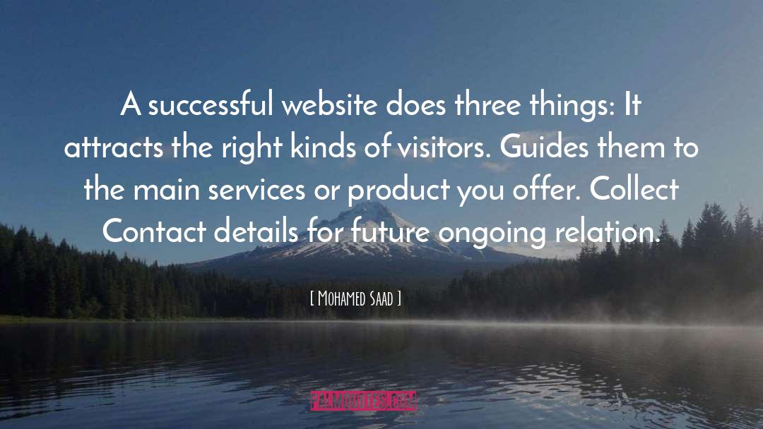 Mohamed Saad Quotes: A successful website does three