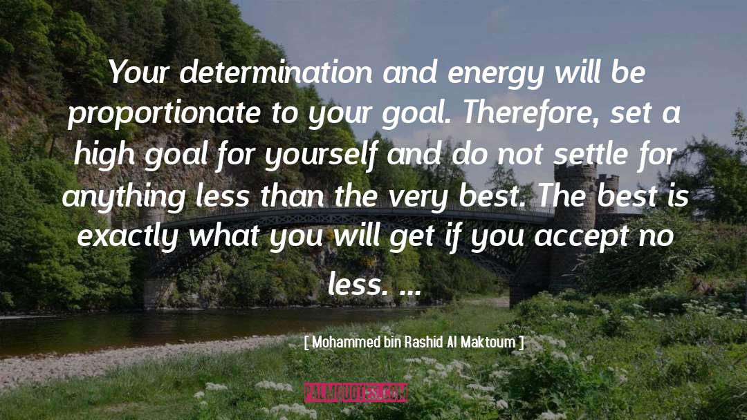 Mohammed Bin Rashid Al Maktoum Quotes: Your determination and energy will