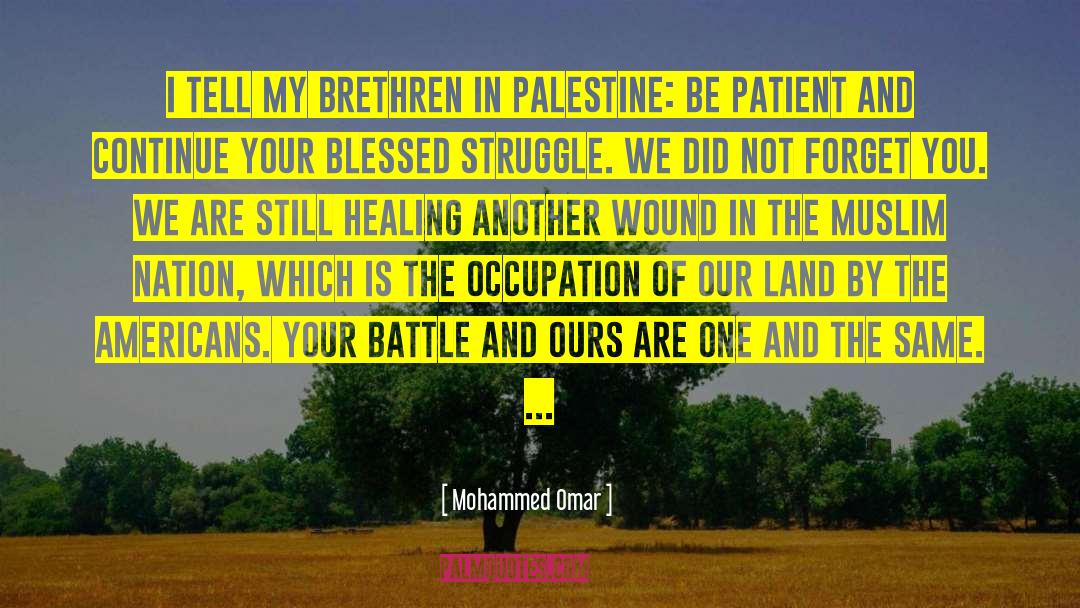 Mohammed Omar Quotes: I tell my brethren in