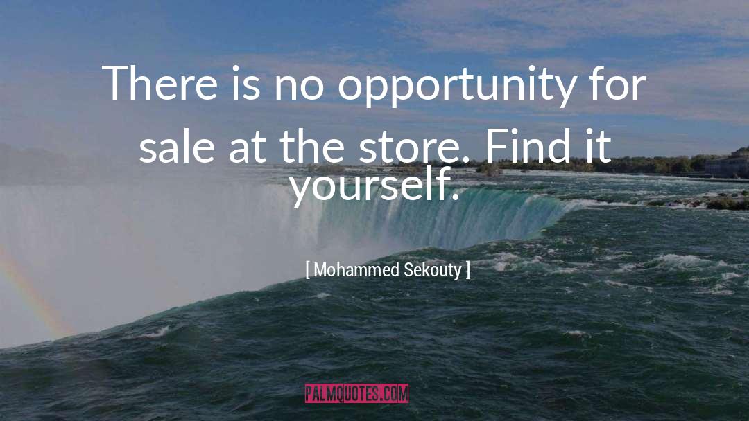 Mohammed Sekouty Quotes: There is no opportunity for