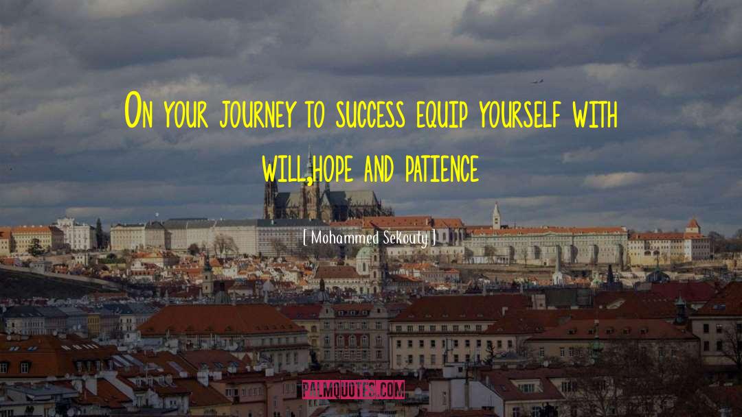 Mohammed Sekouty Quotes: On your journey to success