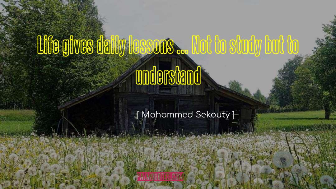 Mohammed Sekouty Quotes: Life gives daily lessons ...