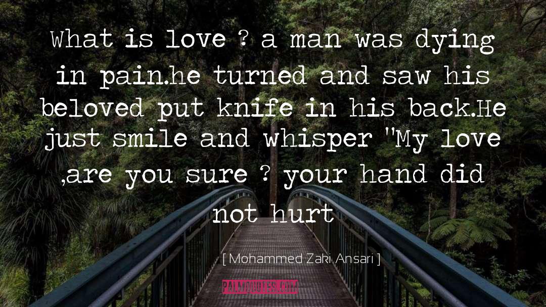 Mohammed Zaki Ansari Quotes: What is love ? <br