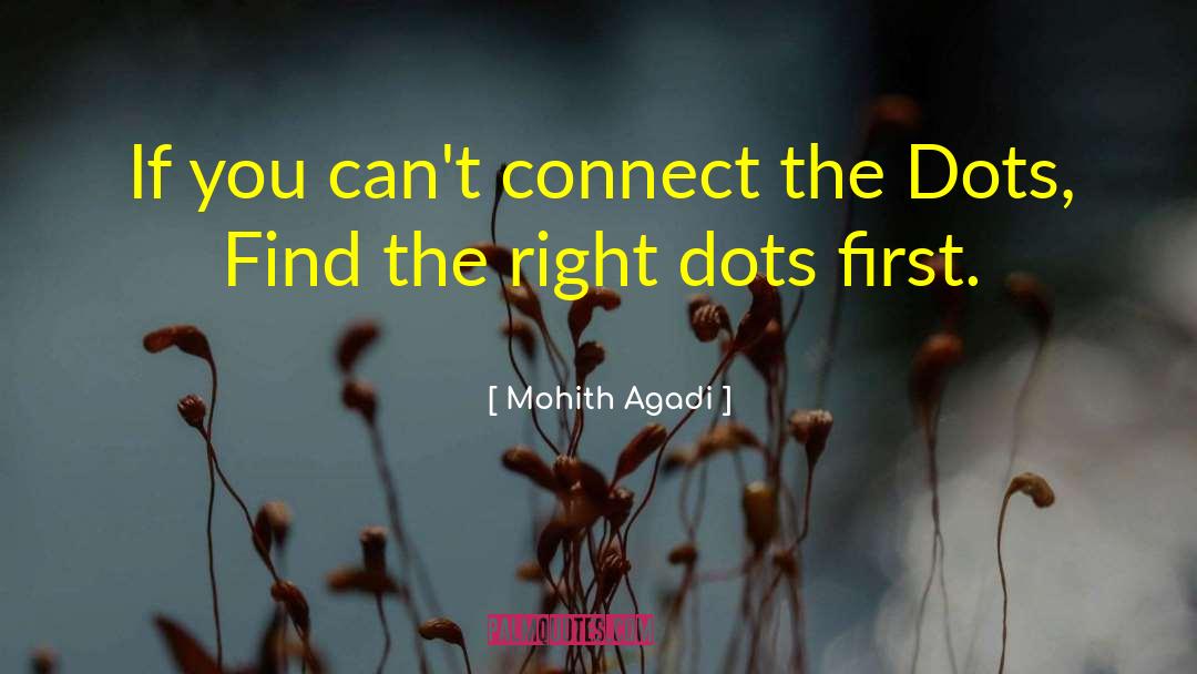 Mohith Agadi Quotes: If you can't connect the
