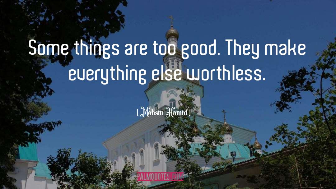 Mohsin Hamid Quotes: Some things are too good.