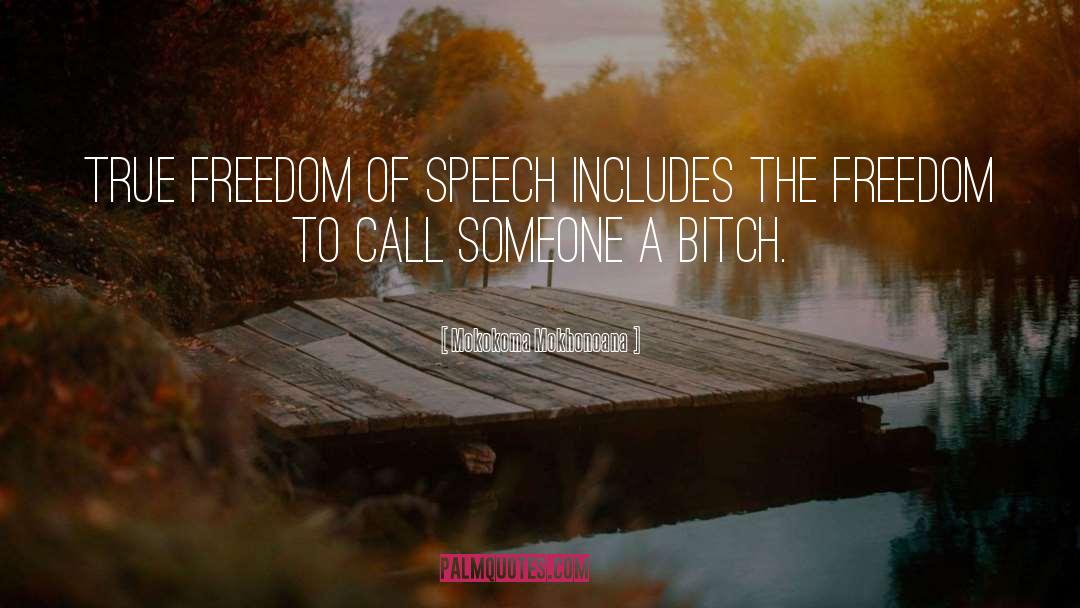 Mokokoma Mokhonoana Quotes: True freedom of speech includes