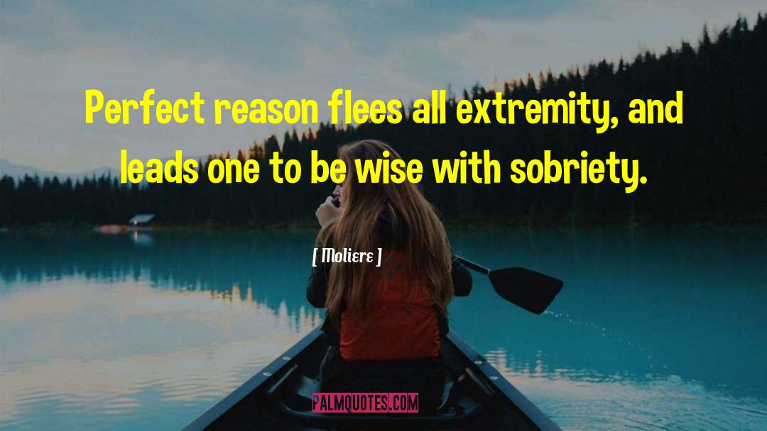 Moliere Quotes: Perfect reason flees all extremity,