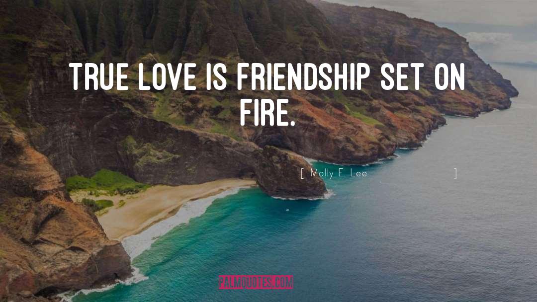 Molly E. Lee Quotes: True love is friendship set