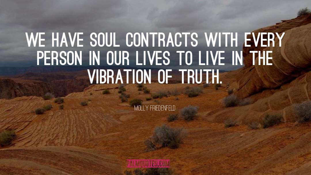 Molly Friedenfeld Quotes: We have soul contracts with