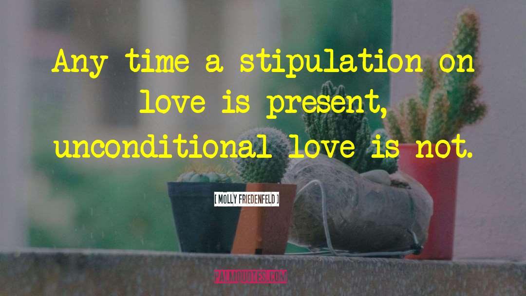 Molly Friedenfeld Quotes: Any time a stipulation on