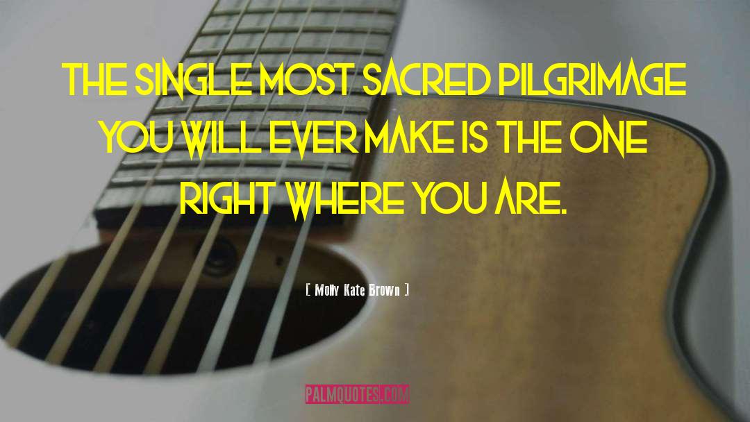 Molly Kate Brown Quotes: The single most sacred pilgrimage